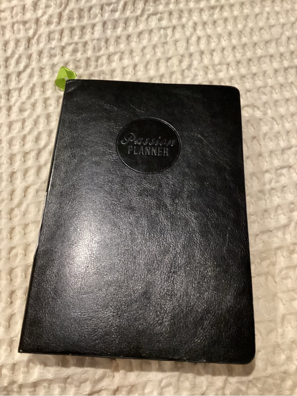 Source Unknown Black Passion Planner with Green Tab